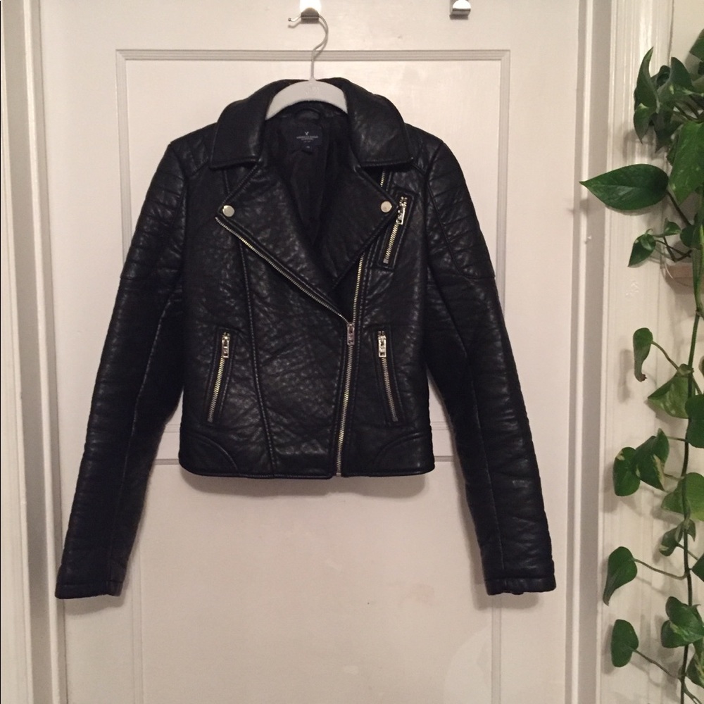 Vegan Leather Jacket American Eagle